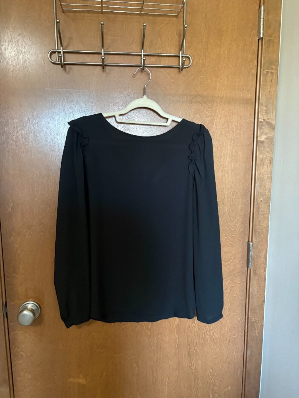 LOFT black sheer top